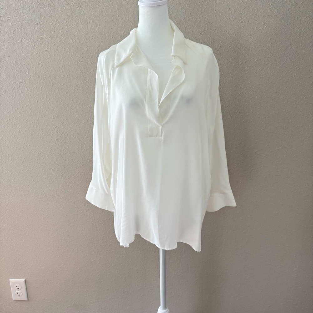 Zara Women's White Blouse Size L - Picture 6 of 7